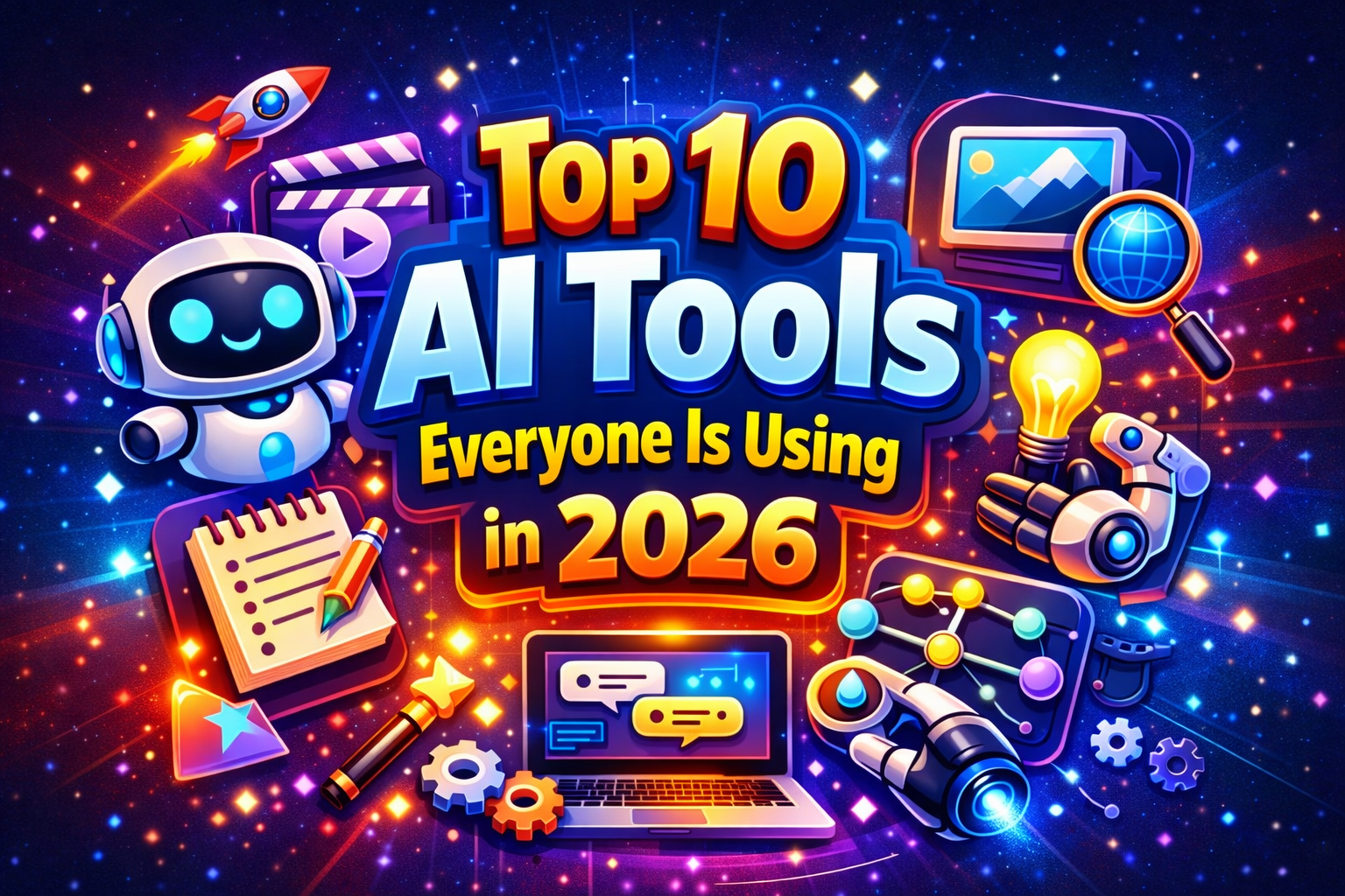 Top 10 AI tools everyone is using in 2026 thumbnail